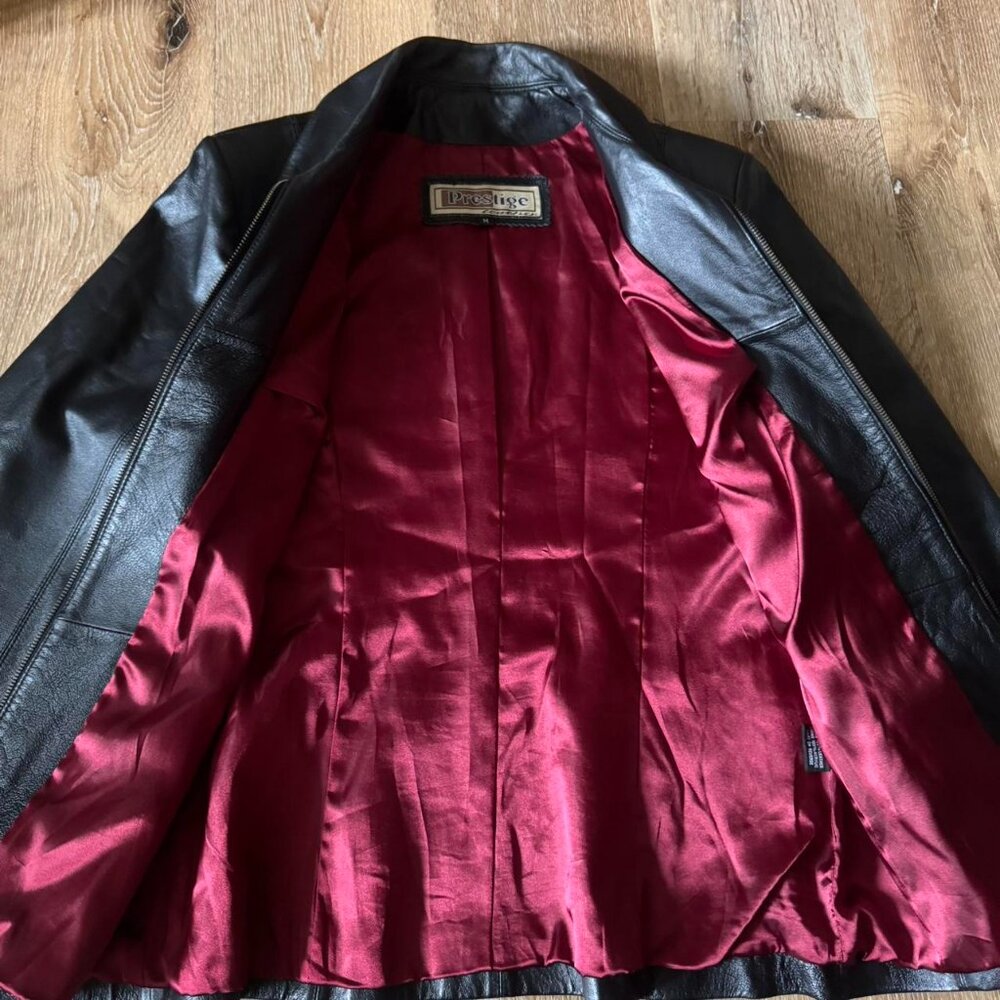 Vintage Y2K‎ Prestige Real 100% Leather Jacket Size Women’s Medium - Picture 4 of 6
